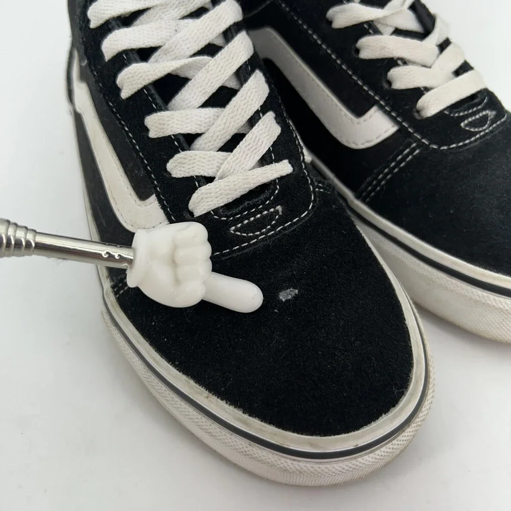 Vans Old Skool Shoes Womens Size 6 Black White Suede Canvas Skate Sneakers